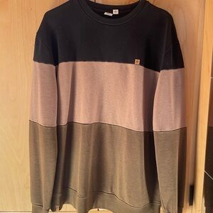 tentree Men's Black and Brown Crewneck Sweater